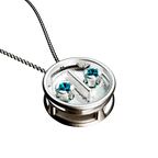 Colar "Daruma" Tópazio Swiss Blue