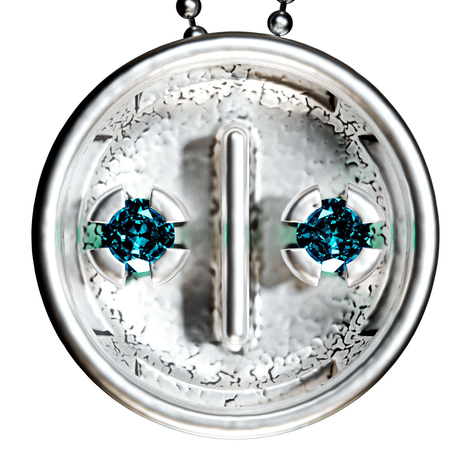 Colar "Daruma" Tópazio Swiss Blue