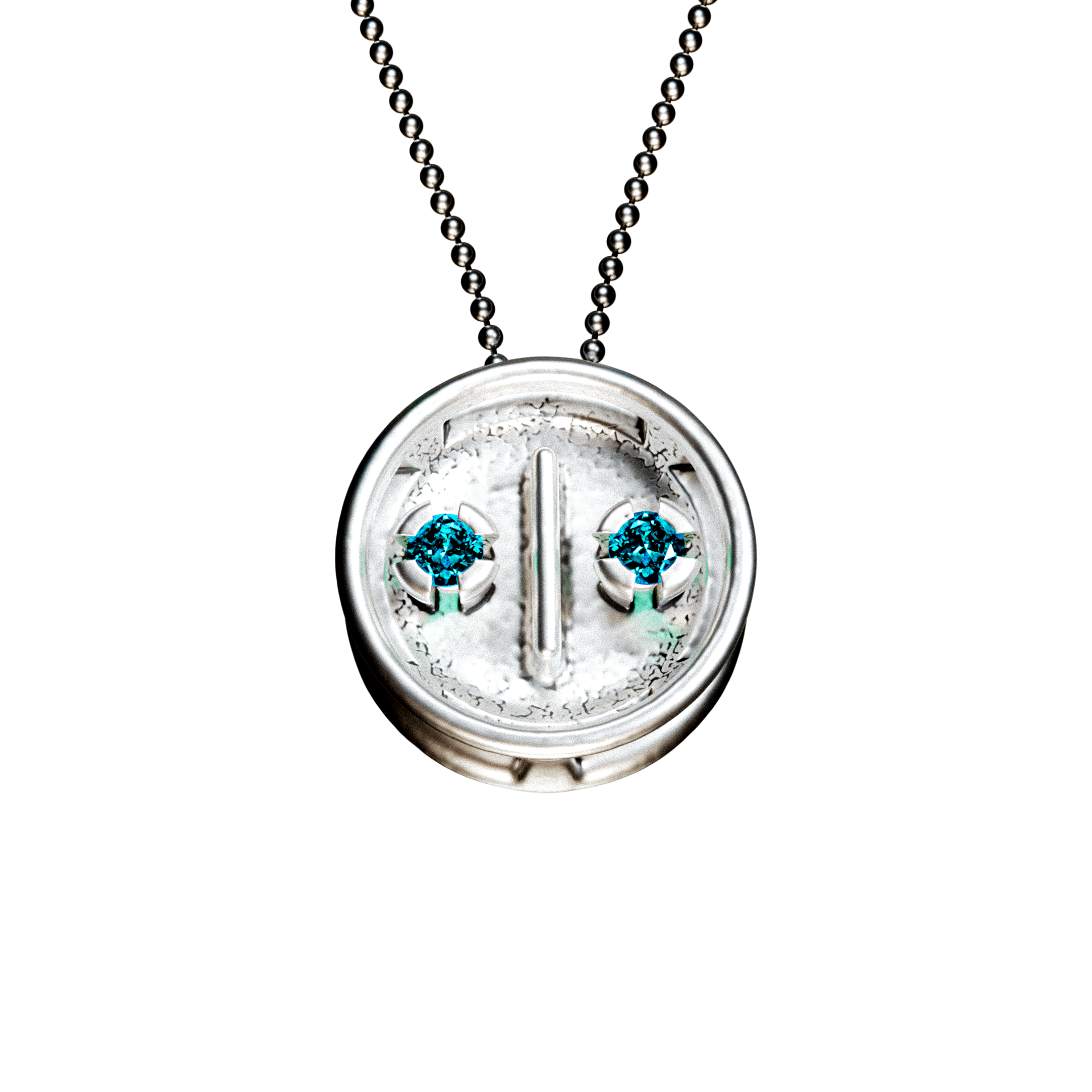 Colar "Daruma" Tópazio Swiss Blue